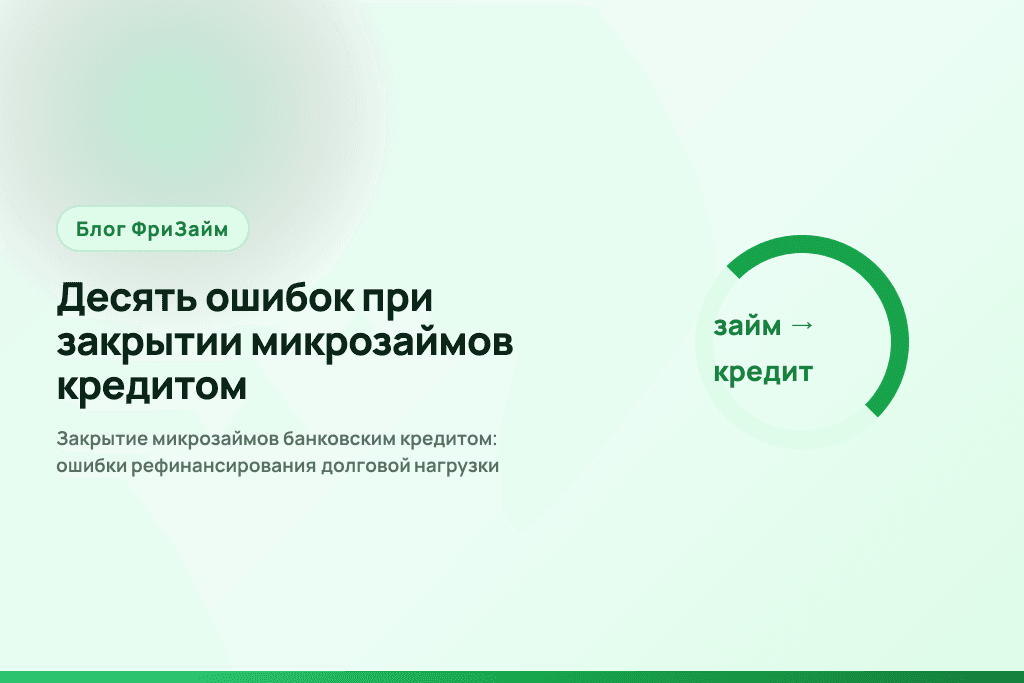 Закрытие микрозаймов банковским кредитом: ошибки рефинансирования долговой нагрузки