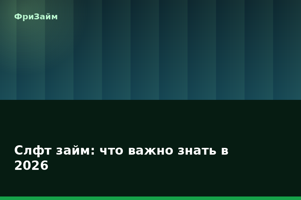 Слфт займ: что важно знать в 2026 — блог ФриЗайм