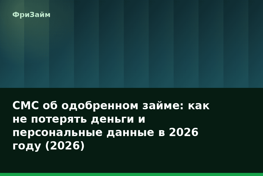 СМС об одобренном займе: как не потерять деньги и персональные данные в 2026 году (2026) — блог ФриЗайм