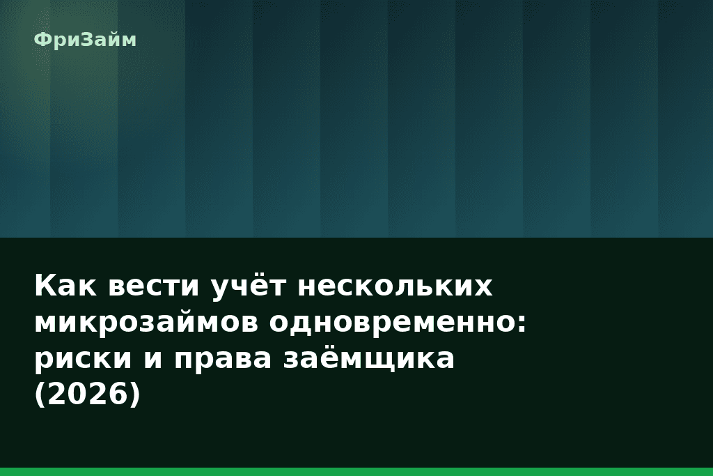 Как вести учёт нескольких микрозаймов одновременно: риски и права заёмщика (2026) — блог ФриЗайм